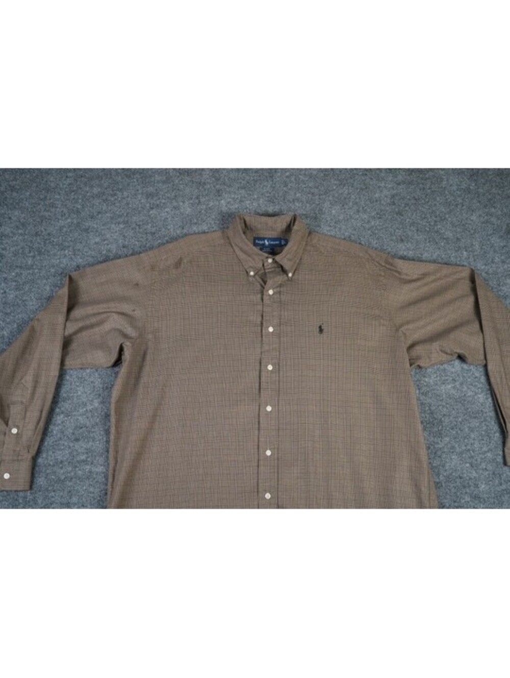 Ralph Lauren Brown Check Button Down Shirt